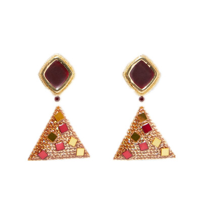 

AOTEMAN 2019 New arrival za crystal geometric earrings Bohemian Geometric Big long Dangle Earrings For Women vintage jewelry