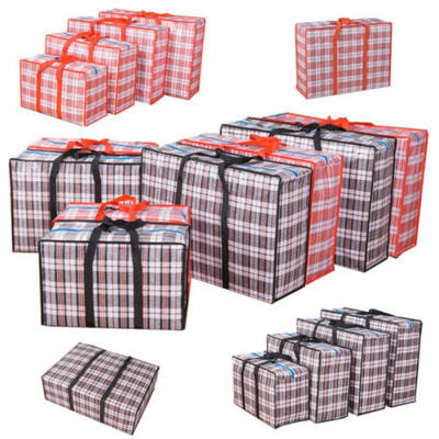 

Portable Plastic Jumbo Laundry Zipped Reusable Large Strong Shopping Storage Bag