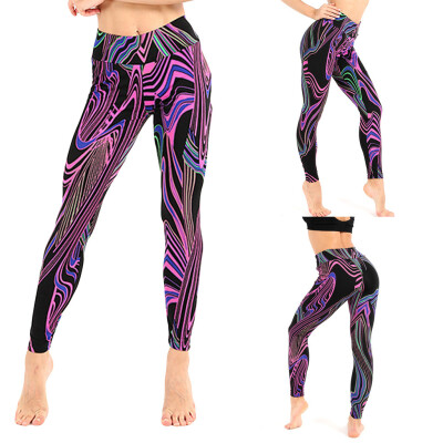 

Starmoon LadiesColorful Line Printing Exercise Fitness Running Body-Fitness Yoga Pants