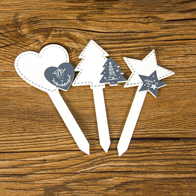

〖Follure〗Cake Topper Christmas Decoration Wooden Christmas Card Cake Party Decorating