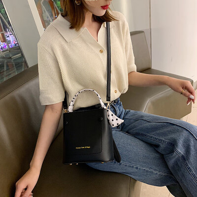 

Tailored Womens New Silk Scarf Bucket Bag Messenger Bag Wild Fashion Shoulder Bag