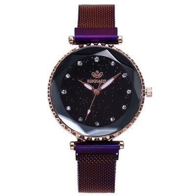 

Luxury Mesh Women Watch Fashion Ladies Magnet Starry Sky Quartz Wrist Watches Female Clock relogio feminino montre femme 2019