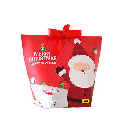 

Toponeto Christmas Paper Gift Bag Candy Carrier Xmas Present Candy Cookies Boxes