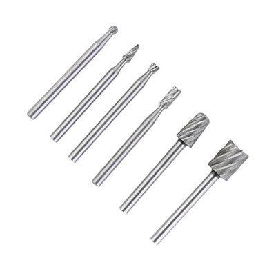 

6PC HSS Rotary Router Bits High Speed Burr Grinding Bit Wood Milling Cutter Tool