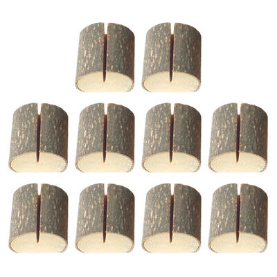 

10pcs Rustic Wood Name Number Cards Clip Wedding Party Table Memo Holder