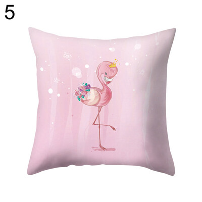 

Love Flamingo Flower Throw Pillow Case Cushion Cover Sofa Bed Car Office Decor