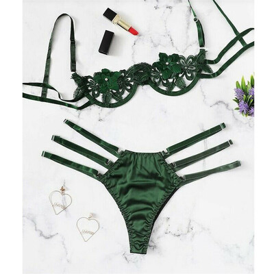 

Womens Sexy Lingerie Babydoll Lace Bra Set G-string Panty Underwear Nightwear