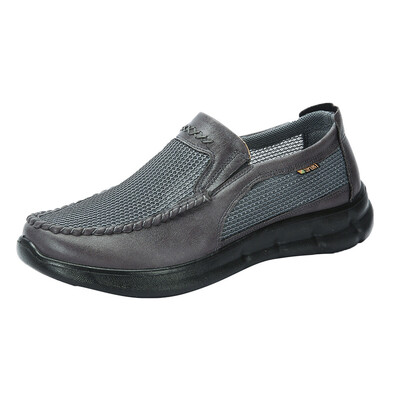 

mens shoes 2019 casual Mens Mesh Shoes Comfortable Leather Loose And Comfortable Dad Shoes Business Thick Casual outdoor