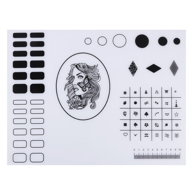 

Nail Art Silicon Fairy Mat Nail Artist Work Space Stamping Practice Pad