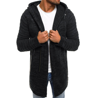 

Toponeto Men Splicing Autumn Winter Casual Long Sleeve Knitting Long Sweaters Tops Blouse