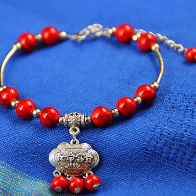 

Fashion anklet original jewelry foot ring long life lock jewelry popular silverware