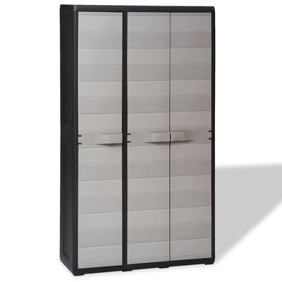 

Garden Storage Cabinet with 4 Shelves Black&Gray
