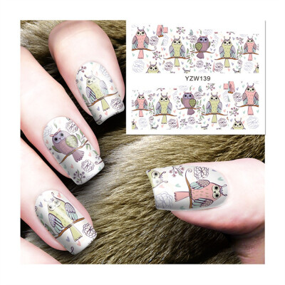 

〖Follure〗Water Decals Nail Art Transfer Stickers Big Sheet Manicure Decoration