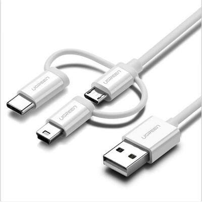 

Data Cable Micro USB Type C Mini USB 3-in-1 Charging Cable 2A Fast Charging For Samsung Huawei Sony LG HTC PS4 MP3 MP4 -05m