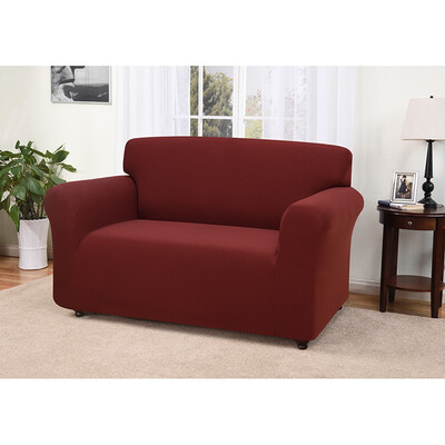 

SUPIN Jersey knit Loveseat slipcover Polyester&Spandex 2 Seater Cushion Couch CoverSlipcovers Furniture Protectors 7701