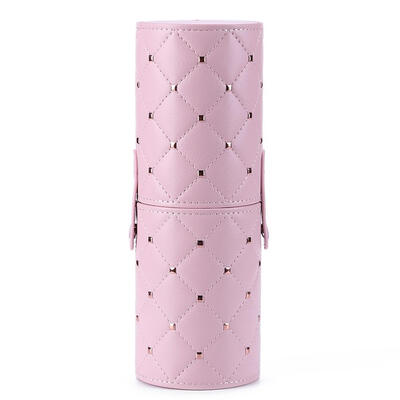 

Fashion PU Leather Makeup Brush Storage Case Empty Holder Snap Organizer