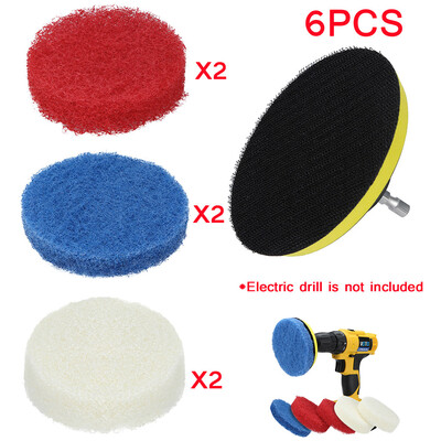 

〖Follure〗6PCS Bathroom Kitchen Cleaning Drill Brush Set Power Scrub Pad Cleaning Kit Cleaning Scouring Pads