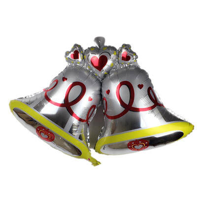 

Large Christmas Day Atmosphere Decoration Bells Aluminum Balloon Pendant Decor