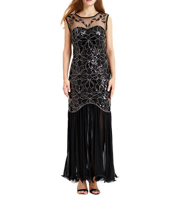 

〖Follure〗Women Vintage 1920s Bead Fringe Sequin Lace Party Flapper Cocktail Prom Dress