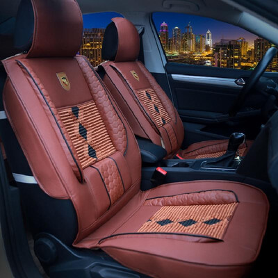 

New 3D leather four seasons pad car seat four seasons universal autumn&winter car seat cushion factory direct sales Random hea