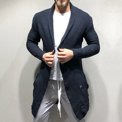 

Mens Plus Size Long Sleeve Slim Cardigan Casual Autumn Winter Outwear Jackets