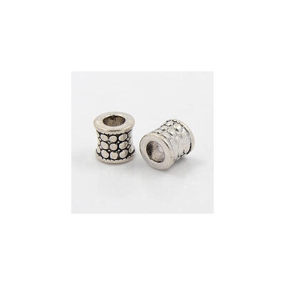 

Large Hole Beads Tibetan Silver European Beads Column Lead Free Nickel Free&Cadmium Free Antique Silver Color
