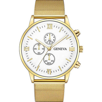 

GENEVA Fashion Women Watch Sport Luxury Clock Mesh Band Stainless Steel Analog Quartz Wristwatch Lady Girl Military Watches