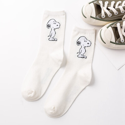 

Women Girl Cartoon Middle Stockings Cartoon Casual Socks School Gift