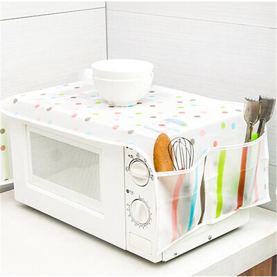 

Gobestart Kitchen Tool Home Waterproof Oil Dust Double Pockets Microwave Oven Cover