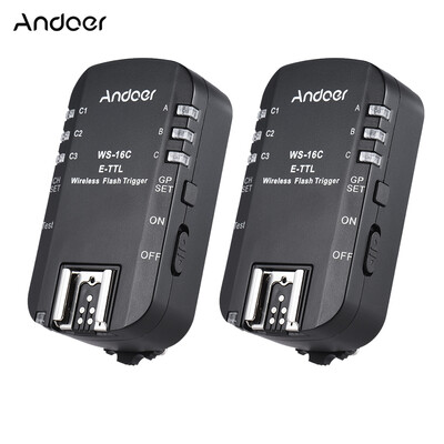 

Andoer WS-16C E-TTL Wireless Flash Trigger Transceiver 24GHz 18000s High Speed Sync for Canon 5D Mark Ⅲ 1Ds Mark Ⅲ 1D Mark Ⅲ 6