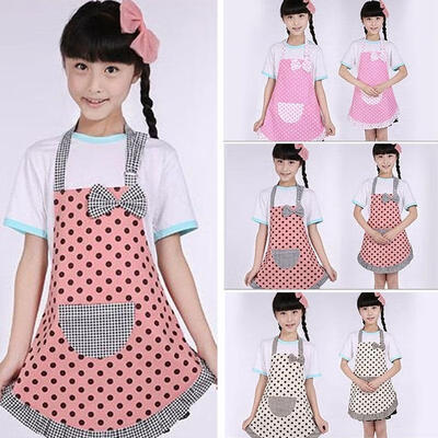 

Cute Children Kid Plain Apron Kitchen Cooking Baking Dining Child Frog Bib Craft
