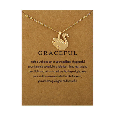 

Fashion Jewelry New Arrived Graceful Swan Lady Animal Pendant Necklace For Women