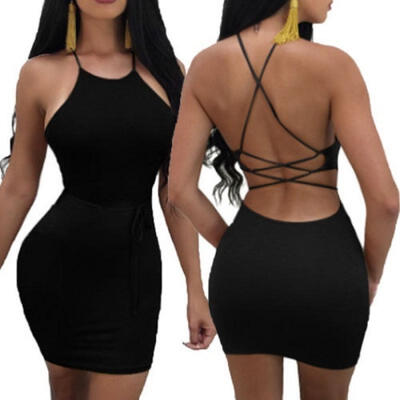 

2018 New Women Sexy Casual Summer Mini Dress Cocktail Party Evening Bodycon Sleeveless