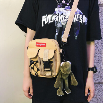 

Small bag canvas bag womens shoulder Messenger bag sports mens tide brand students ins Korean version of ancient feeling girl