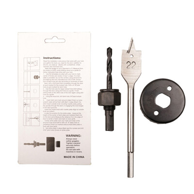 

3PCS Woodworking Hole Saw Drilling Tools Door Lock Installation Kit