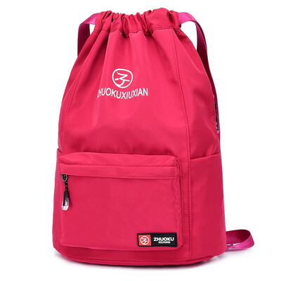 

Tailored Fashion Womens Simple Style Drawstring Large Capacity Nylon Backpack Travel Bag