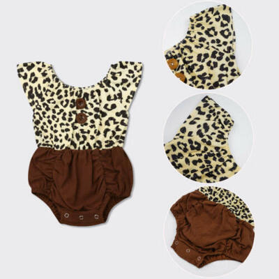 

US Toddler Baby Girls Kids Leopard Romper Bodysuit Sunsuit Summer Outfit Clothes