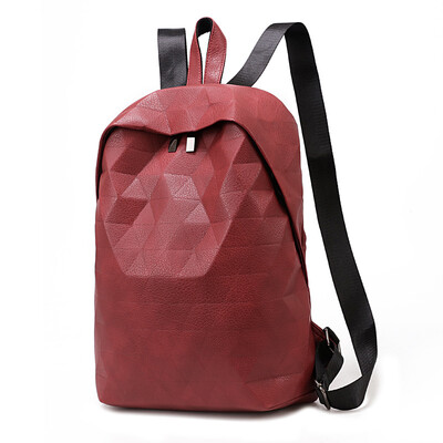

Lingge embossed backpack Harajuku fashion handbags large capacity travel backpack bag female new tide shoulder bag