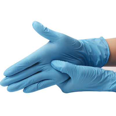 

Youao disposable nitrile gloves no powder pockmark rubber labor insurance oil&acid resistance test thickening durable 1 double
