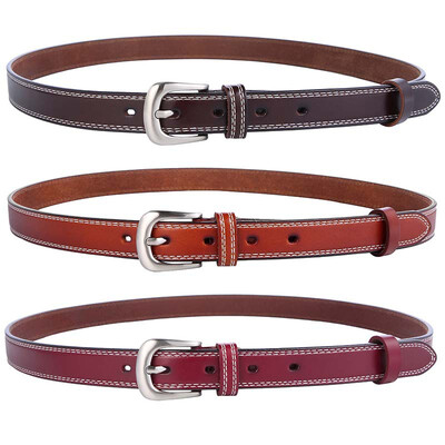

Car line leather belt ladies pin buckle belt Retro casual womens style belt pants explosion section