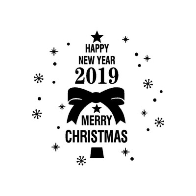 

Tailored New Year Merry Christmas Wall Sticker Home Shop Windows Decals Decor