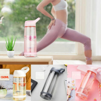 

550MLAnd 850ML Portable Clear Plastic Sport Travel Fruit Juice Water Cup Bottle