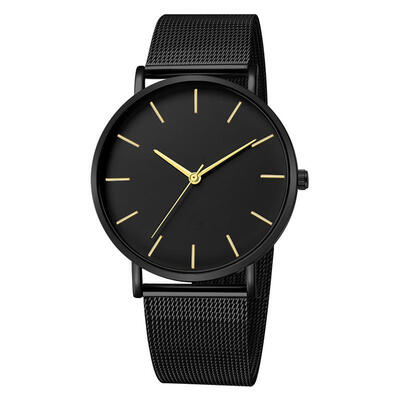 

2019 New Arrival Women Watch Mesh Band Stainless Steel Analog Quartz Wristwatch Minimalist Lady Business Luxury Black Watches