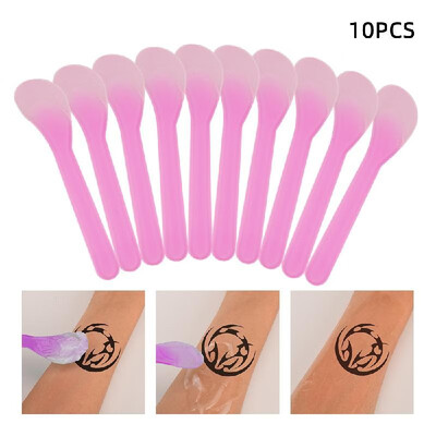 

100PCS Cosmetic Mask Mixing Spoon Spatulas Disposable Plastic Tattoo Spatula Facial Cream Mask Tip Spatulas