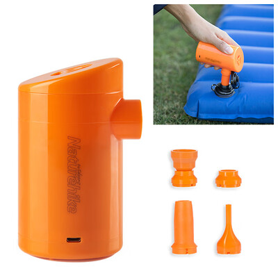 

Air Inflator With 4 Types Nozzles Deflate Air Pump For Outdoor Camping Swimming