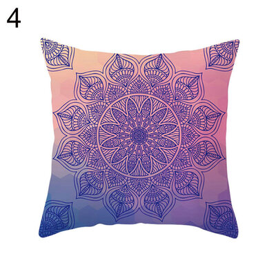 

Mandala Arabesque Flower Yin Yang Pillow Case Cushion Cover Chair Sofa Decor
