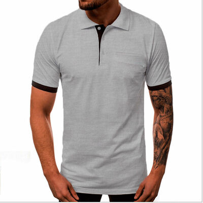 

New Style Men Shirt Plain Top Casual Short Sleeve V-Neck Sport T-shirt Tee