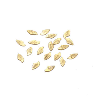 

20pcs 3D Metal Copper Leaf Shape Nail Art Charms for DIY Manicure Decor