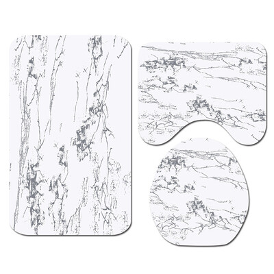 

〖Follure〗Creative Crack Curtain Floor Mat Four-piece Bathroom Mat Set