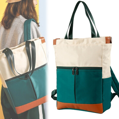 

Fashion Backpack Nylon Woman Bag Waterproof Multi-function Contrast Candy Color Shoulder Bags